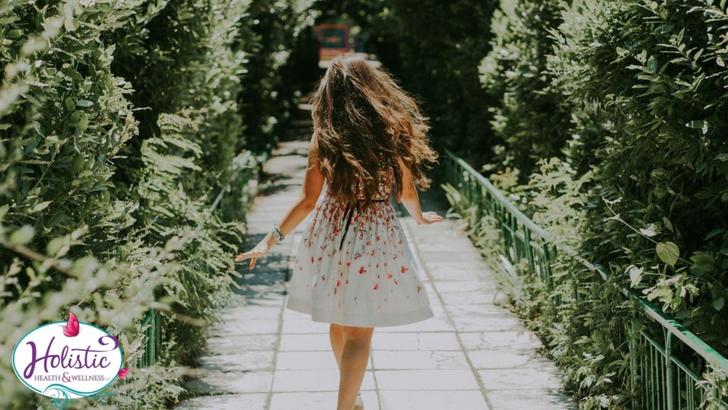 Little Girl Walking in Nature