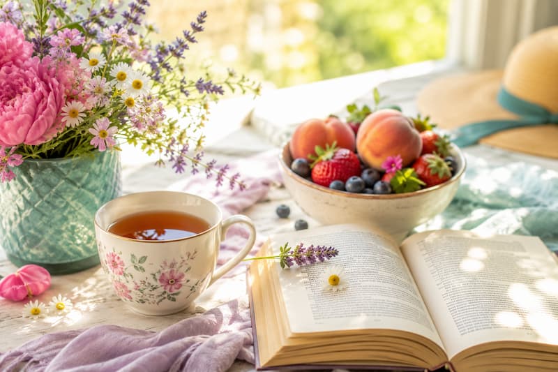 Delicious fruit on a pretty table