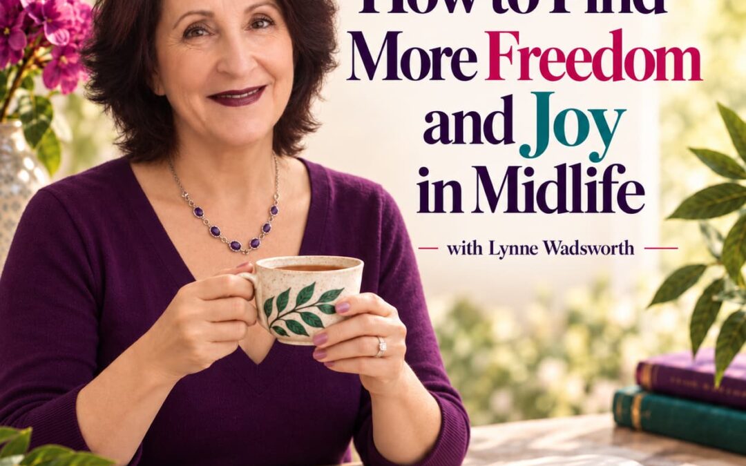 Lynne drinking a cup of tea
